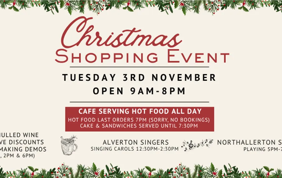 Christmas Shopping Event at Whitegates Nursery